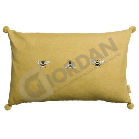 CUSCINO CM 55X35 CON API RICAMATE